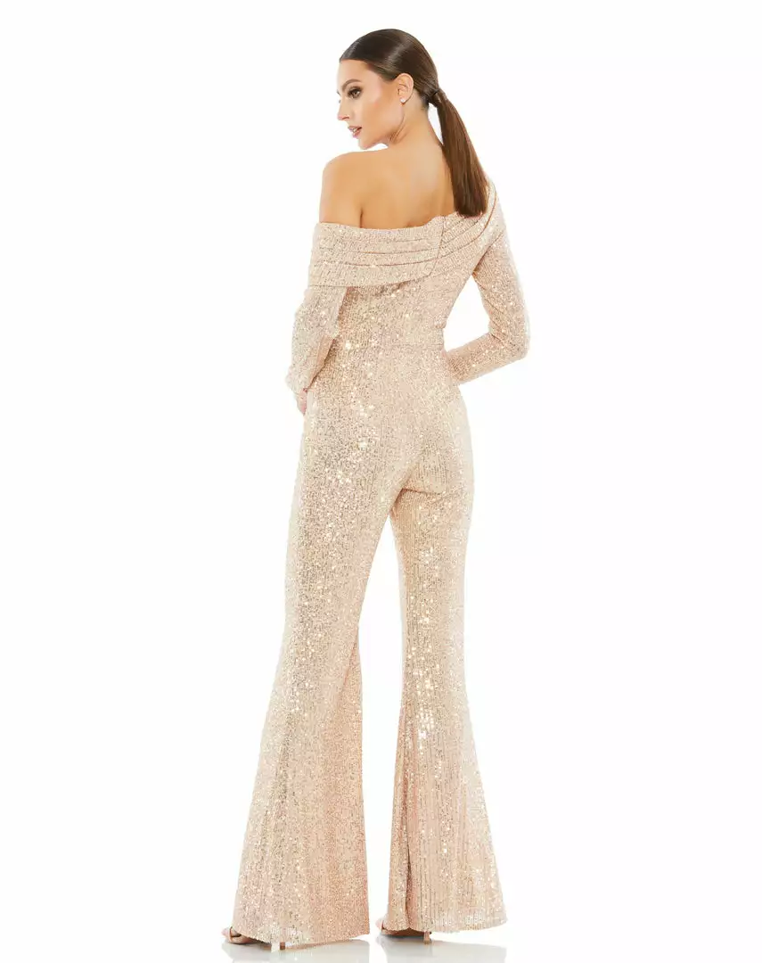 Ieena For Mac Duggal Shop For Sequined Drop Shoulder Long Sleeve Jumpsuit 2 Ieena For Mac Duggal Shop For Sequined Drop Shoulder Long Sleeve Jumpsuit