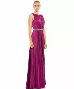 Ieena For Mac Duggal Shop For Pleated Sleeveless Bateau Gown