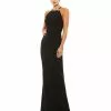Ieena For Mac Duggal Bow Halter Criss-Cross Column Gown Shop For