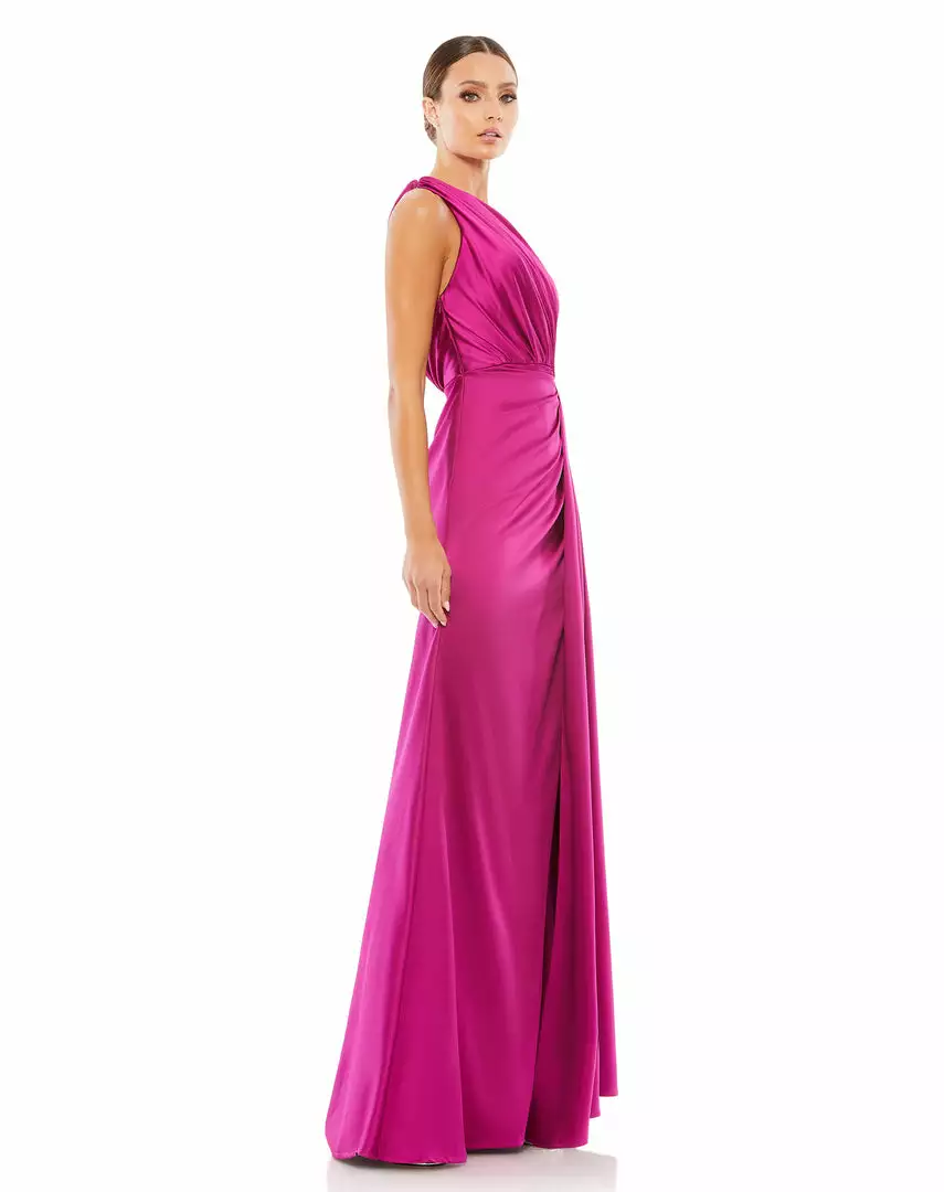 Ieena For Mac Duggal Draped One Shoulder Satin Gown Shop For 9 Ieena For Mac Duggal Draped One Shoulder Satin Gown Shop For
