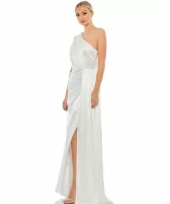 Ieena For Mac Duggal Draped One Shoulder Satin Gown Shop For 15 Ieena For Mac Duggal Draped One Shoulder Satin Gown Shop For