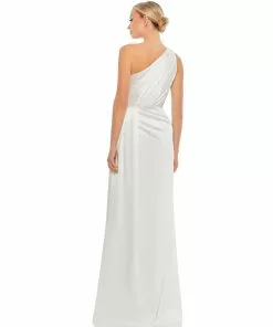 Ieena For Mac Duggal Draped One Shoulder Satin Gown Shop For 16 Ieena For Mac Duggal Draped One Shoulder Satin Gown Shop For