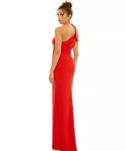 Ieena For Mac Duggal Shop For Bow One Shoulder Evening Gown