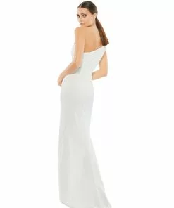 Ieena For Mac Duggal Shop For Bow One Shoulder Evening Gown
