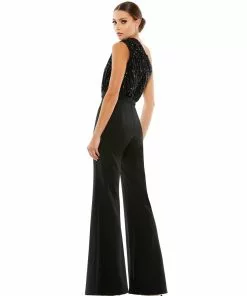 Ieena For Mac Duggal Sequined One Shoulder Jumpsuit Shop For 6 Ieena For Mac Duggal Sequined One Shoulder Jumpsuit Shop For