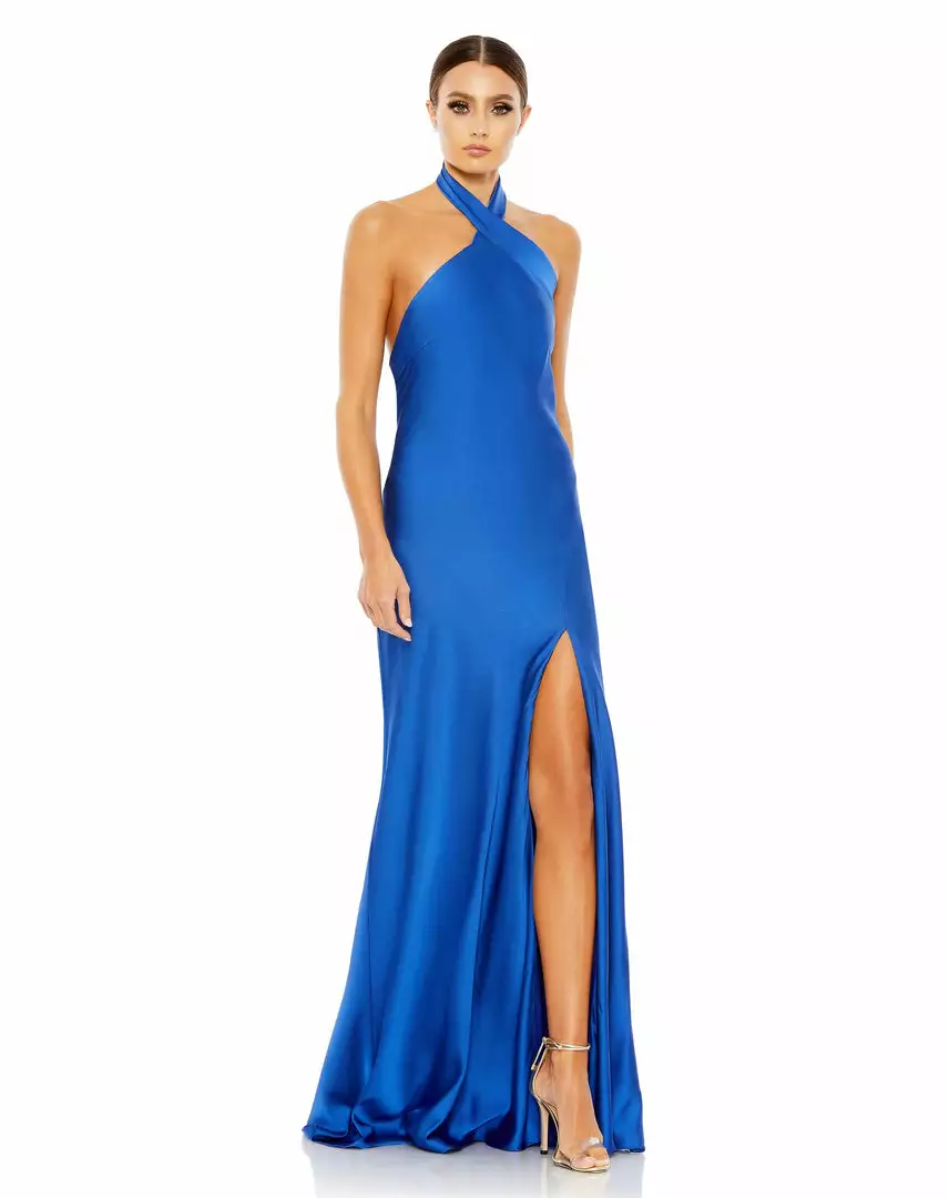 Ieena For Mac Duggal Shop For Asymmetrical Crisscross Halter Gown 1 Ieena For Mac Duggal Shop For Asymmetrical Crisscross Halter Gown