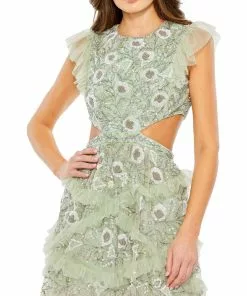 Mac Duggal Embellished Jewel Neck Tulle Ruffle Mini Dress 13 Mac Duggal Embellished Jewel Neck Tulle Ruffle Mini Dress