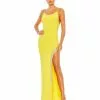 Mac Duggal Rhinestone Encrusted Side Slit Cami Bodycon Gown Shop For