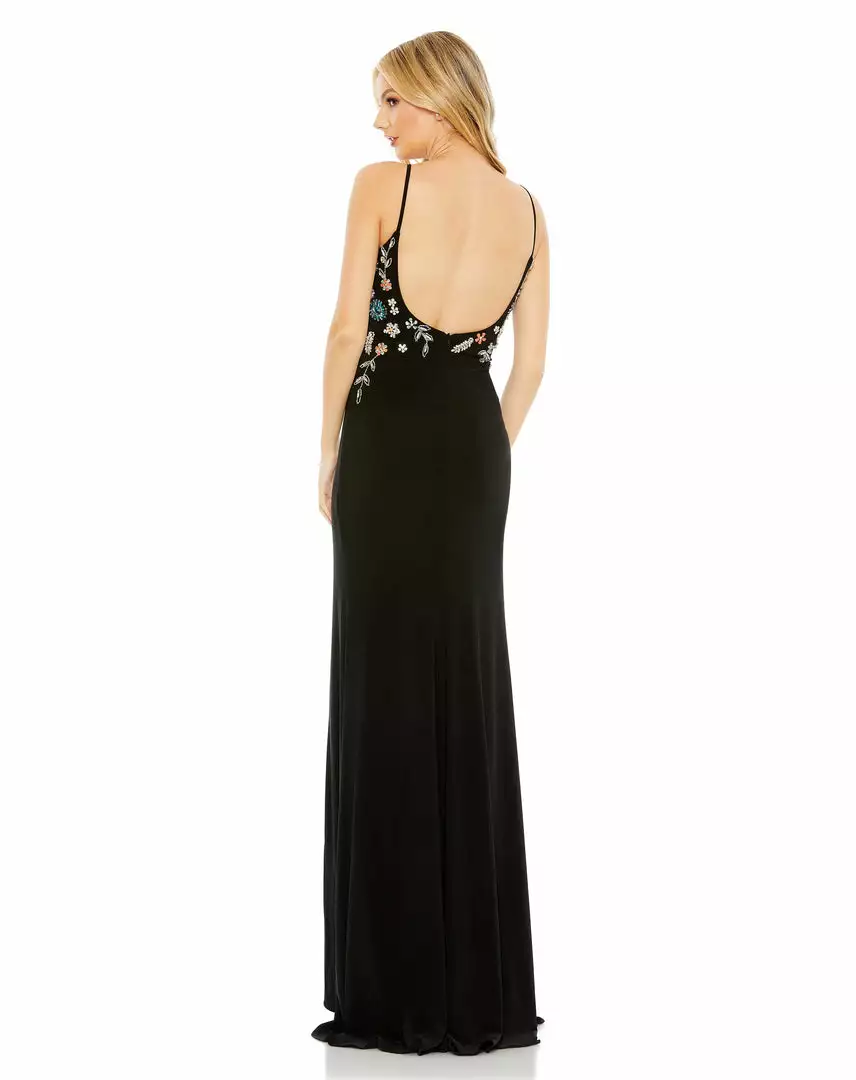 Mac Duggal Shop For Multi Color Beaded Floral Cami Gown 3 Mac Duggal Shop For Multi Color Beaded Floral Cami Gown