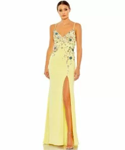 Mac Duggal Shop For Multi Color Beaded Floral Cami Gown 14 Mac Duggal Shop For Multi Color Beaded Floral Cami Gown