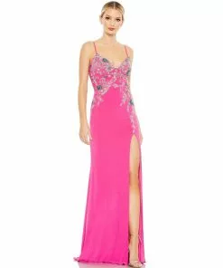 Mac Duggal Shop For Multi Color Beaded Floral Cami Gown 17 Mac Duggal Shop For Multi Color Beaded Floral Cami Gown