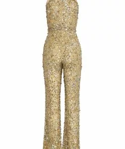 Mac Duggal Jumpsuits & Rompers Gold Embellished Jumpsuit | Sample | Sz. 4