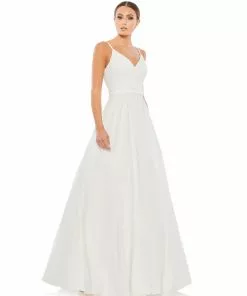 Ieena For Mac Duggal Classic A-Line V-Neck Ballgown Shop For