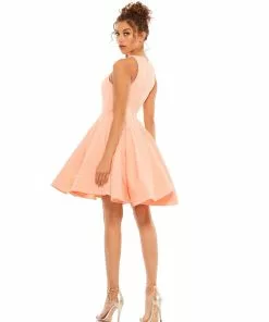 Ieena For Mac Duggal High Neck Sleeveless Skater Dress