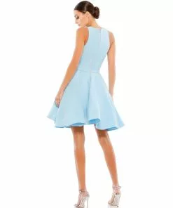 Ieena For Mac Duggal High Neck Sleeveless Skater Dress
