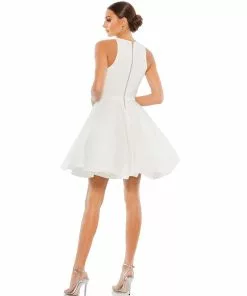 Ieena For Mac Duggal High Neck Sleeveless Skater Dress