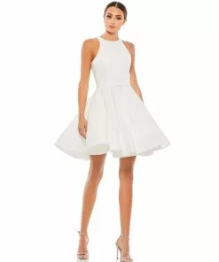 Ieena For Mac Duggal High Neck Sleeveless Skater Dress