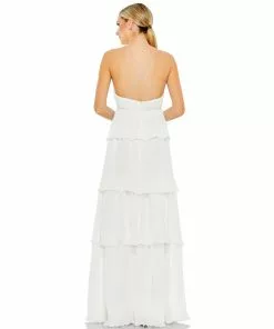 Ieena For Mac Duggal Spaghetti Strap Ruffle Layered Maxi Dress Shop For