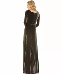Ieena For Mac Duggal Shop For Metallic Jersey Surplice Gown 9 Ieena For Mac Duggal Shop For Metallic Jersey Surplice Gown