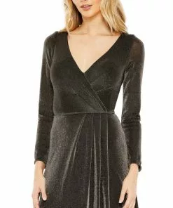 Ieena For Mac Duggal Shop For Metallic Jersey Surplice Gown 10 Ieena For Mac Duggal Shop For Metallic Jersey Surplice Gown