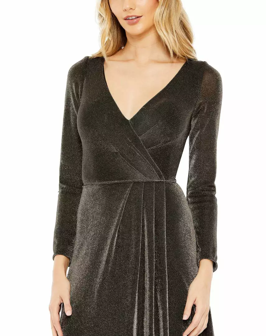 Ieena For Mac Duggal Shop For Metallic Jersey Surplice Gown 5 Ieena For Mac Duggal Shop For Metallic Jersey Surplice Gown