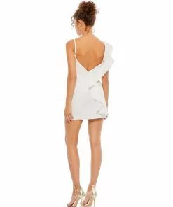 Ieena For Mac Duggal Shop For Asymmetrical Ruffle Mini Cocktail Dress