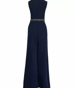 MAC Jumpsuits & Rompers Belted Sleeveless V Neck Jumpsuit | Sample | Sz. 14W