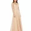 Mac Duggal Long Sleeve Floral Lace Gown Shop For