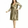 Mac Duggal Chic Metallic Cocktail Dress (Plus)