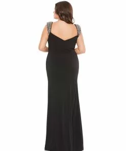 Mac Duggal Side Twist Beaded Strap Sweetheart Gown (Plus) Bridesmaid Dresses