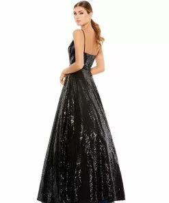 Ieena For Mac Duggal Shop For V-Neck Sequined Ball Gown