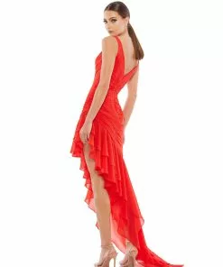 Ieena For Mac Duggal Asymmetrical Ruffled V-Neck Chiffon Dress Shop For 13 Ieena For Mac Duggal Asymmetrical Ruffled V-Neck Chiffon Dress Shop For