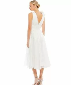 Mac Duggal Shop For Plunging Ruffled A-Line Cocktail Dress