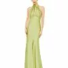 Mac Duggal Keyhole Halter Empire Waist Gown
