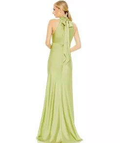 Mac Duggal Keyhole Halter Empire Waist Gown