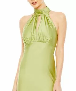 Mac Duggal Keyhole Halter Empire Waist Gown