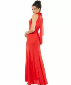 Mac Duggal Keyhole Halter Empire Waist Gown