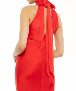 Mac Duggal Keyhole Halter Empire Waist Gown