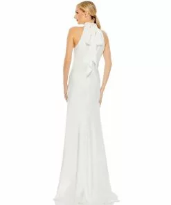 Mac Duggal Keyhole Halter Empire Waist Gown