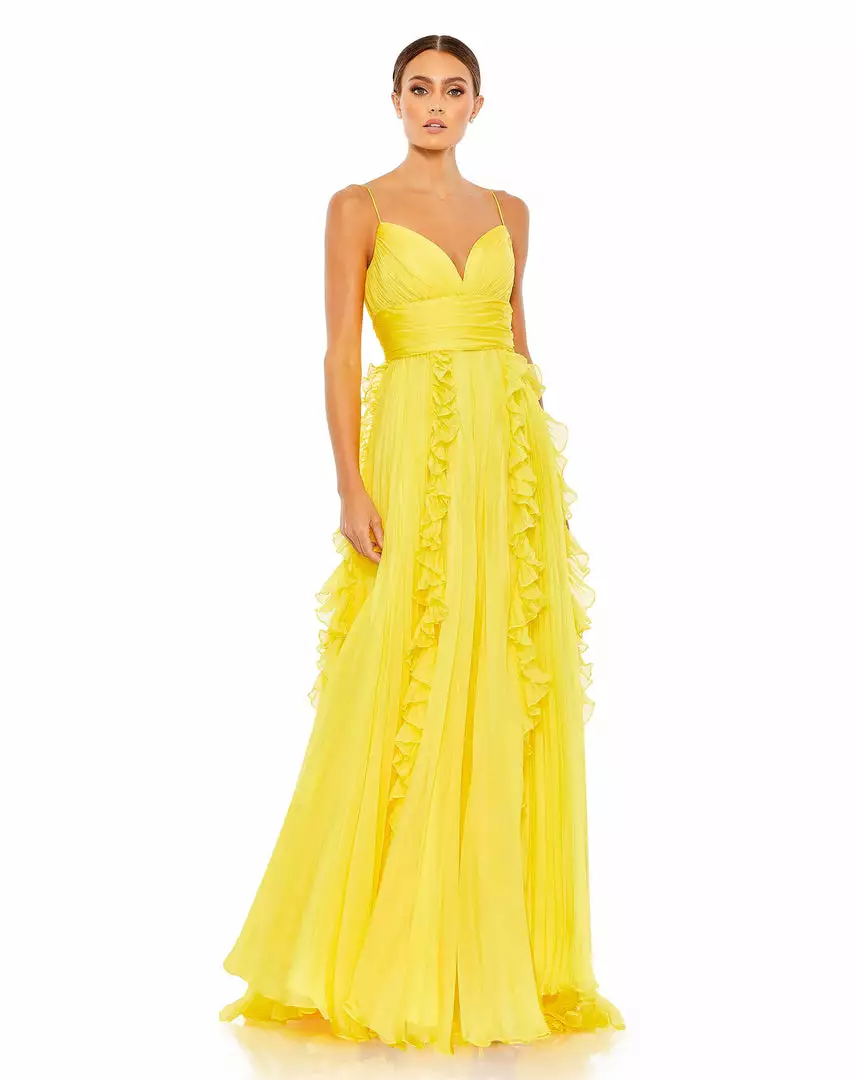 Ieena For Mac Duggal Pleated Sleeveless Flowy Gown Shop For 1 Ieena For Mac Duggal Pleated Sleeveless Flowy Gown Shop For