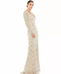 Mac Duggal Geometric Embellished Evening Gown Shop For