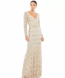 Mac Duggal Geometric Embellished Evening Gown Shop For
