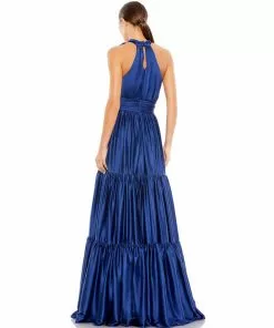 Mac Duggal Ruffle Halter Neck Gown Shop For