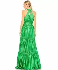 Mac Duggal Ruffle Halter Neck Gown Shop For