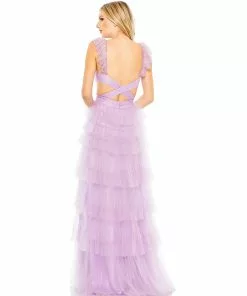 Mac Duggal Shop For Ruffle Tiered Tulle Cut Out Gown 10 Mac Duggal Shop For Ruffle Tiered Tulle Cut Out Gown