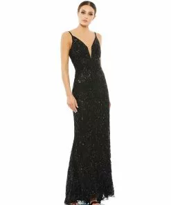 Mac Duggal Shop For Embellished Leaf Evening Gown