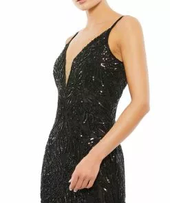 Mac Duggal Shop For Embellished Leaf Evening Gown