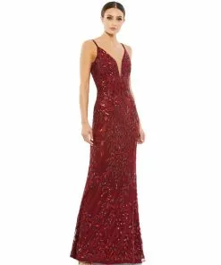 Mac Duggal Shop For Embellished Leaf Evening Gown