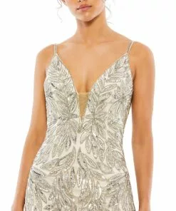Mac Duggal Shop For Embellished Leaf Evening Gown
