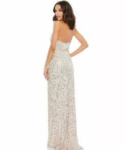 Mac Duggal Sequined Halter Strap Column Gown Shop For